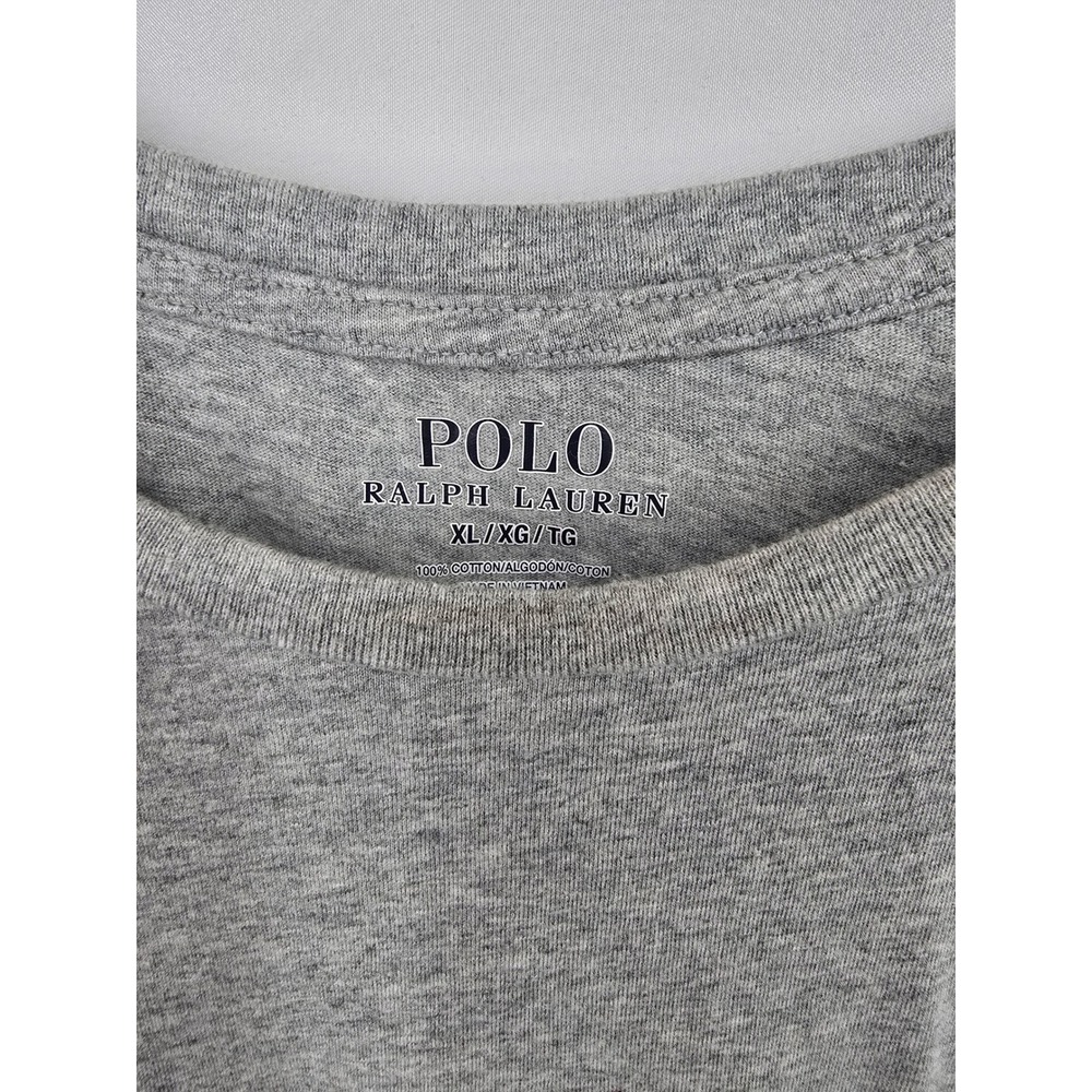 Polo Ralph Lauren Mens Polo Bear Long Sleeve T-Shirt Heather Grey‎ XL - Picture 2 of 5